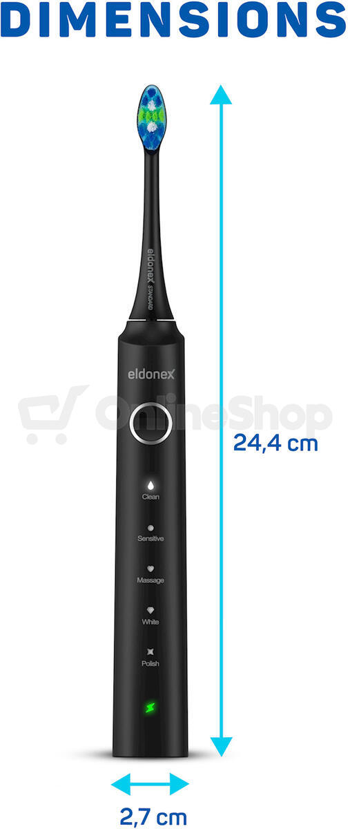 ELDONEX SonicPro DuoPack sonické zubní kartáčky ČERNÝ&BÍLÝ