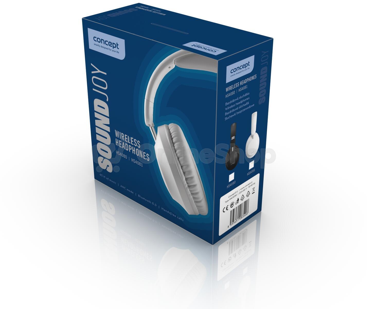 Bezdrátová sluchátka Concept SoundJoy HS4080