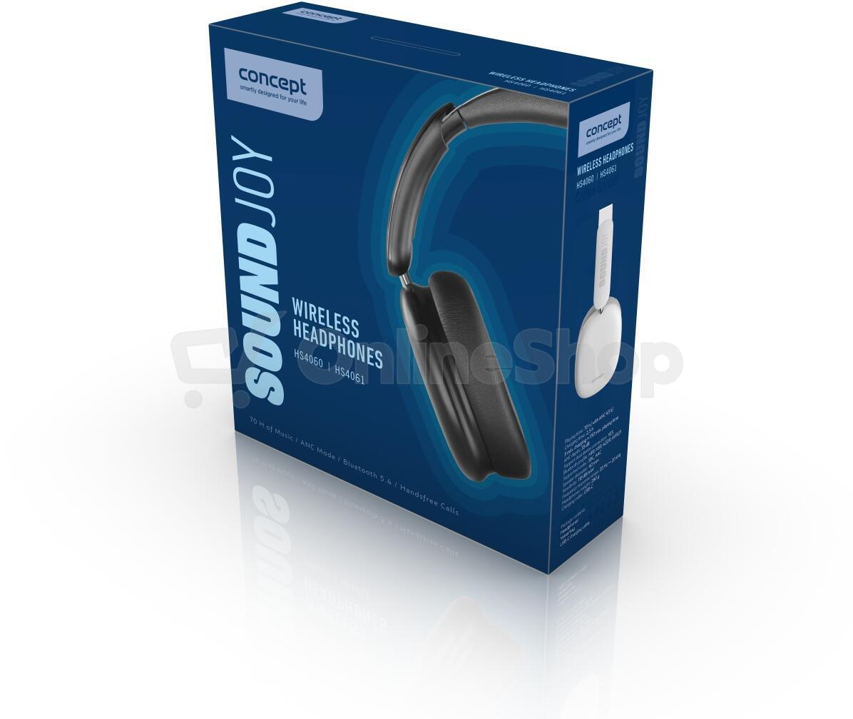 Bezdrátová sluchátka Concept SoundJoy HS4061, bílá