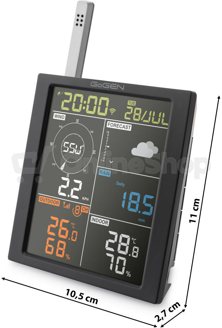 Meteostanice GoGEN ME 3700, černá