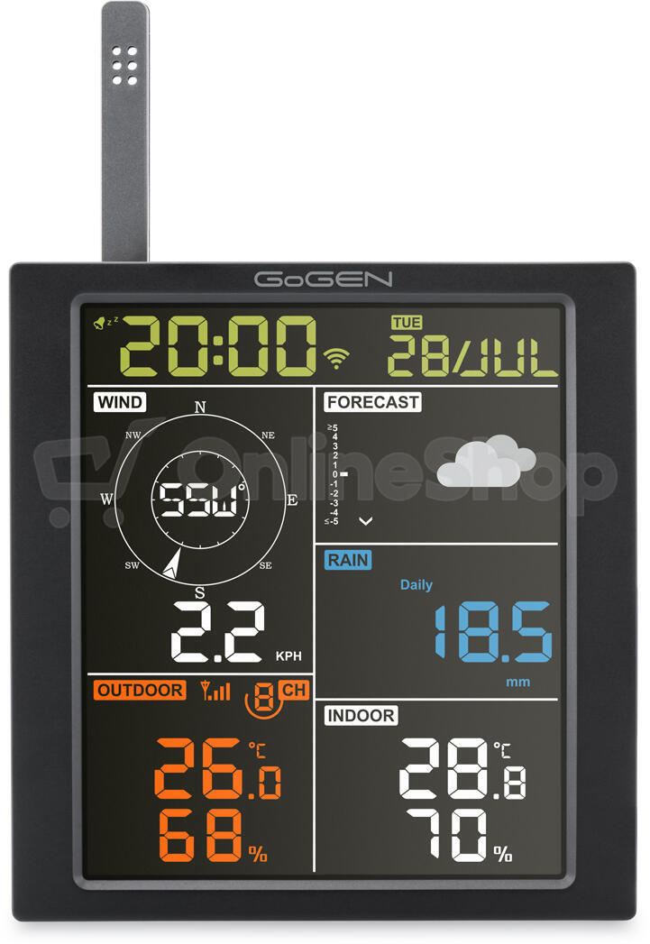 Meteostanice GoGEN ME 3700, černá