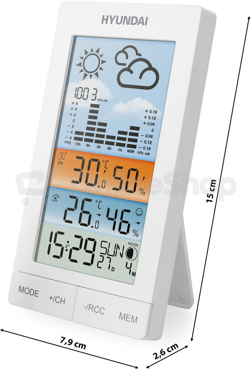 Meteostanice Hyundai WS 2050, bílá