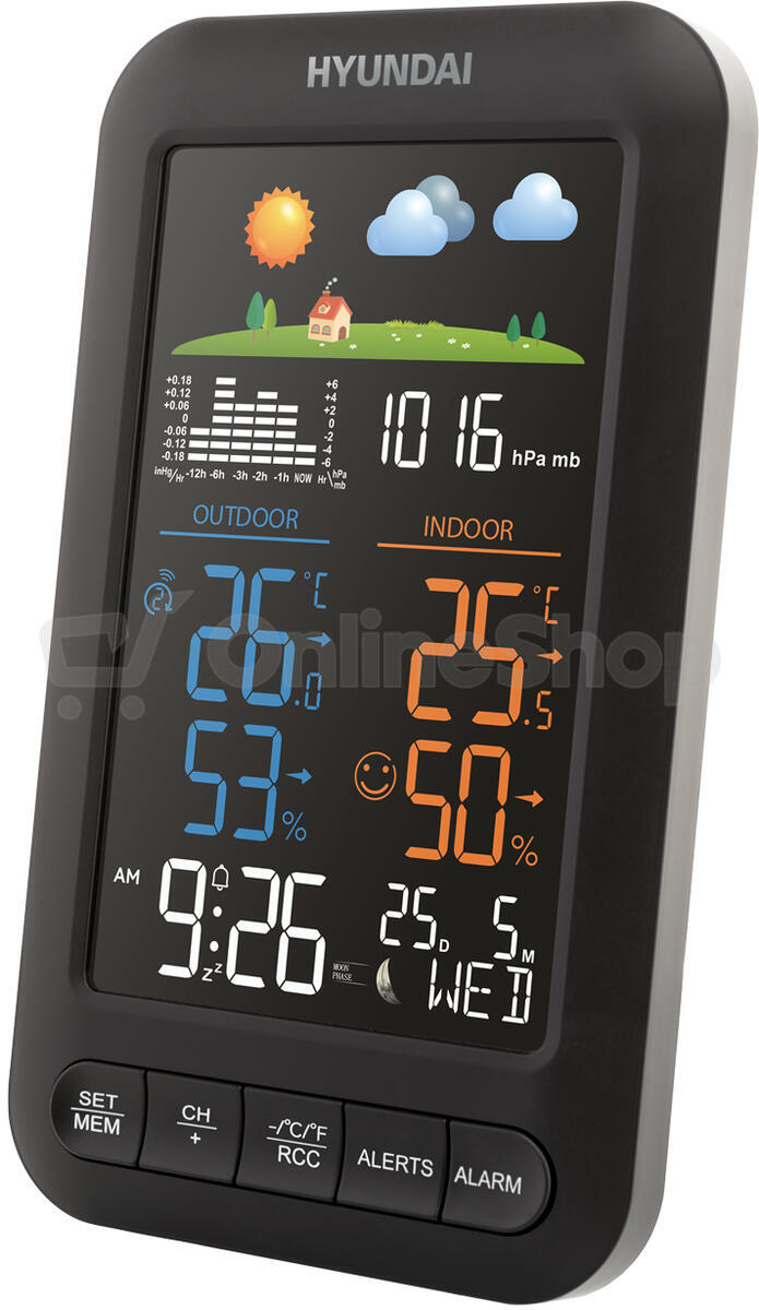 Meteostanice Hyundai WS 5110, černá