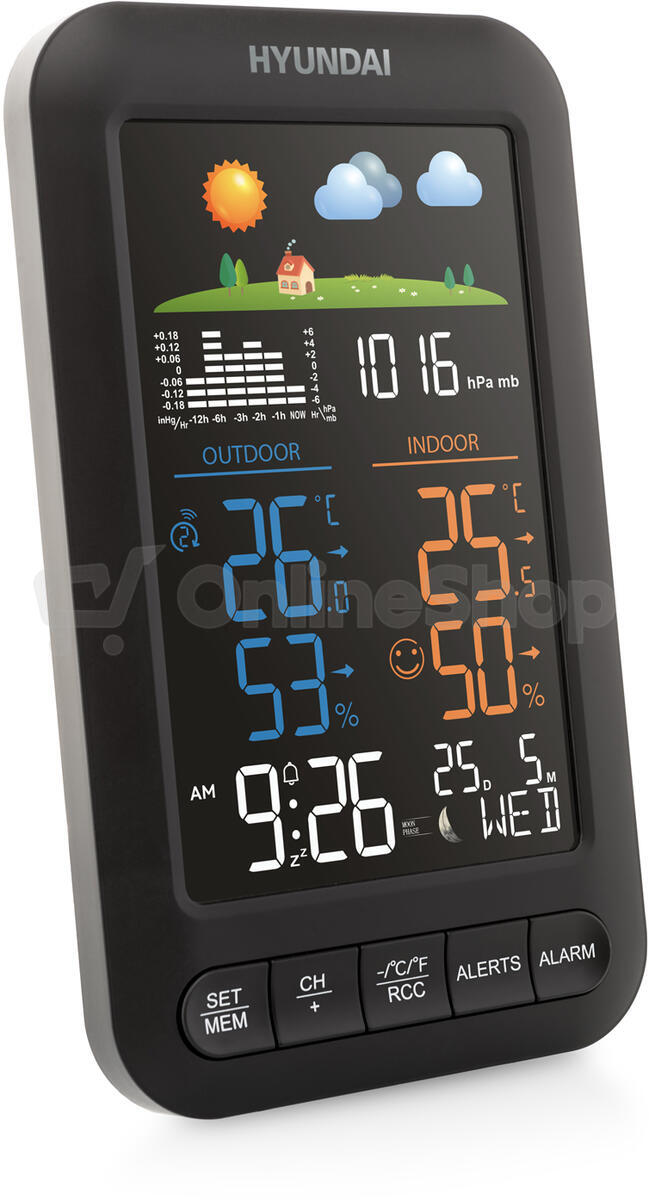 Meteostanice Hyundai WS 5110, černá