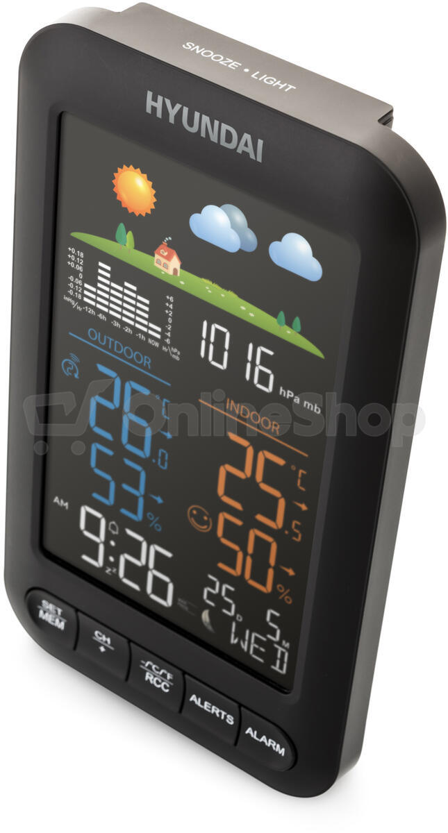 Meteostanice Hyundai WS 5110, černá