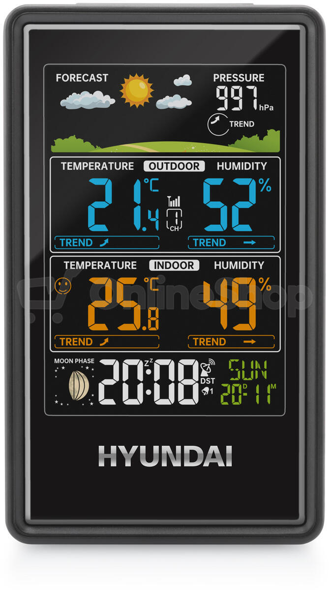 Meteostanice Hyundai WS 2350, černá
