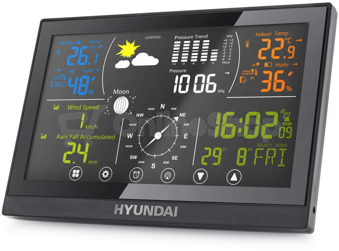 Meteostanice Hyundai WSP 5100 RWIND, černá