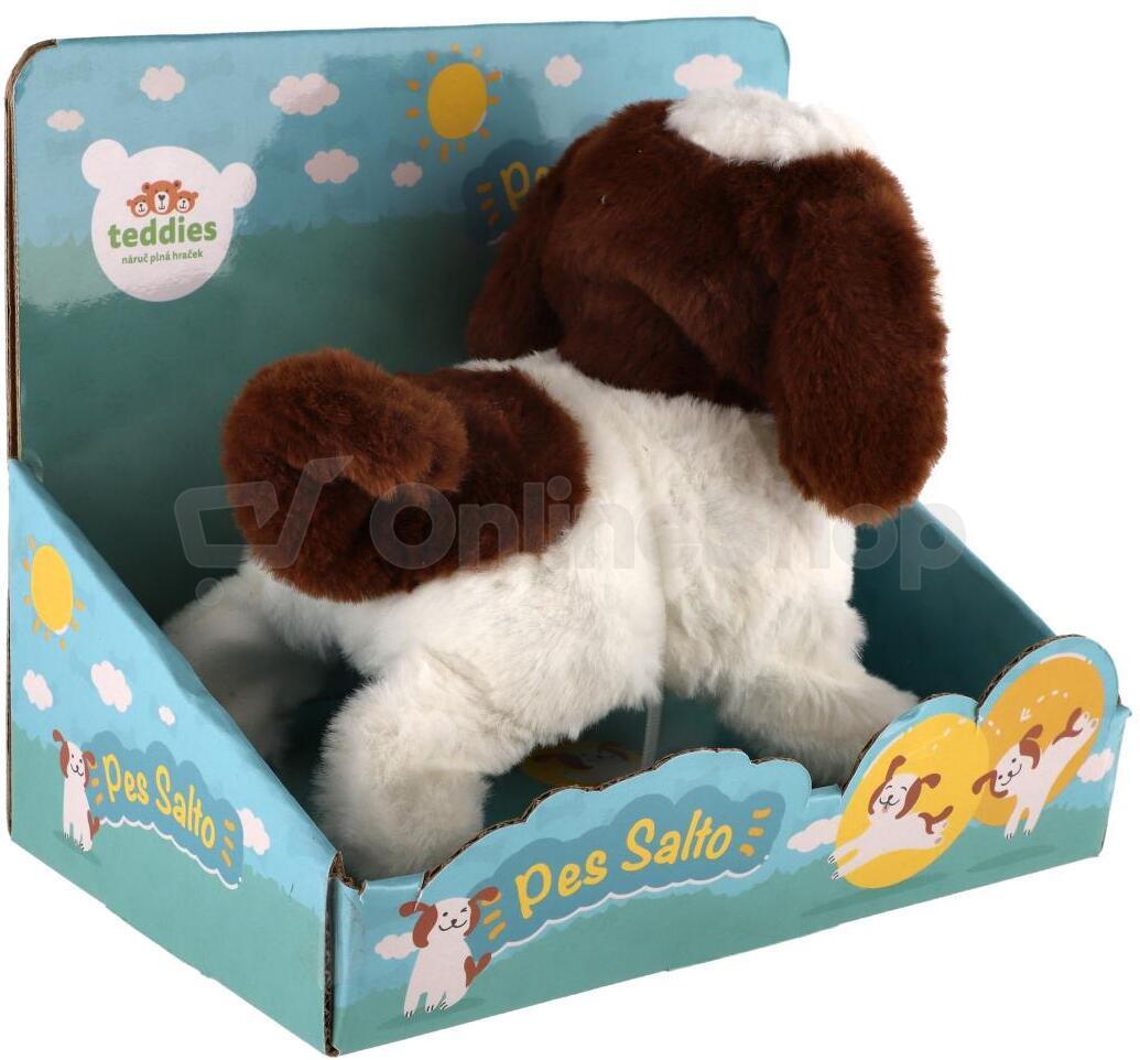 Pes Salto Teddies skákací chodící, 19cm