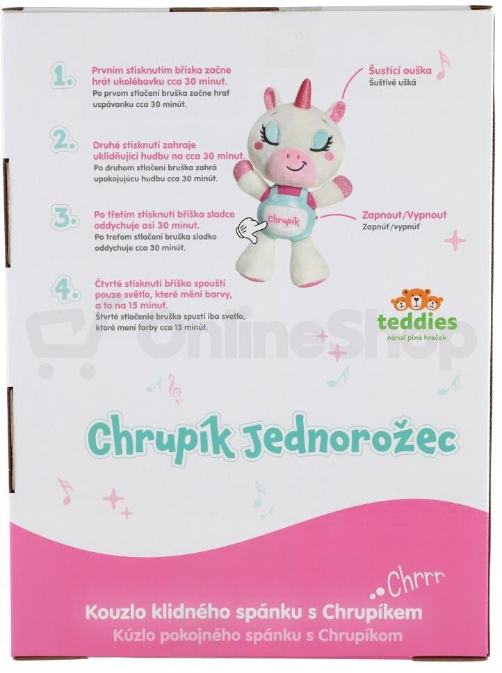 Chrupík usínáček Teddies Jednorožec