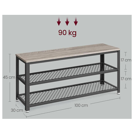 Botník, mdf, šedá, ABO-E1078 GREY Autronic