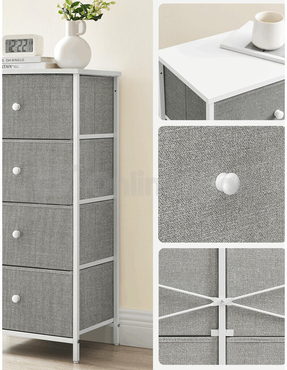 Komoda 45x30x92cm, mdf, šedá, AUK-E1031 GREY Autronic