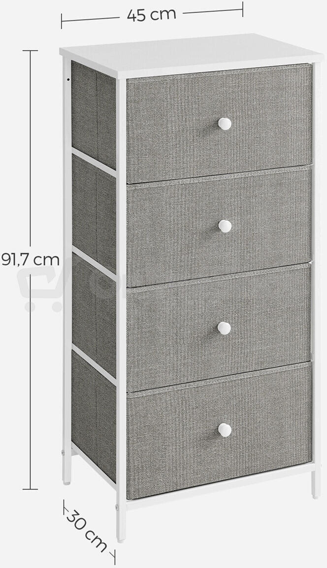 Komoda 45x30x92cm, mdf, šedá, AUK-E1031 GREY Autronic