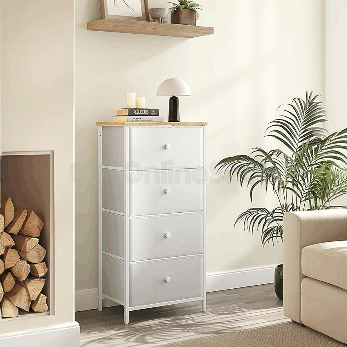 Komoda 45x30x92cm, mdf, bílá, AUK-E1031 WT Autronic