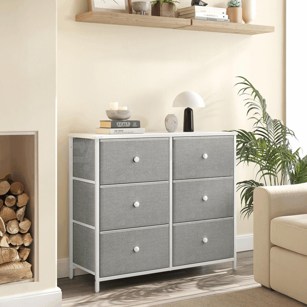 Komoda 80x30x71cm, kov, šedá, AUK-E1032 GREY Autronic