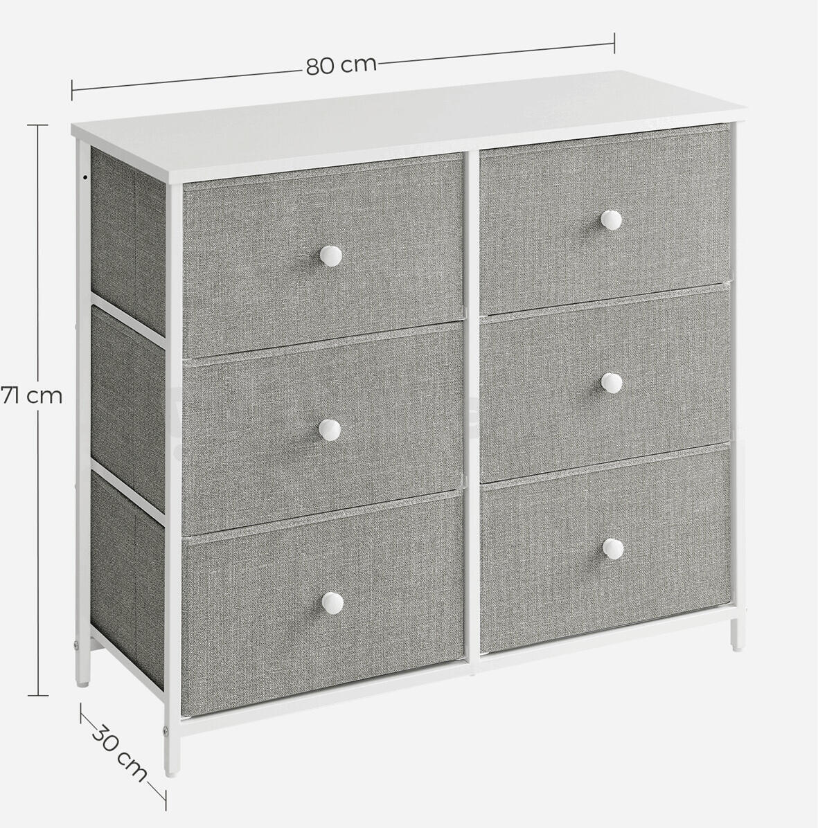 Komoda 80x30x71cm, kov, šedá, AUK-E1032 GREY Autronic