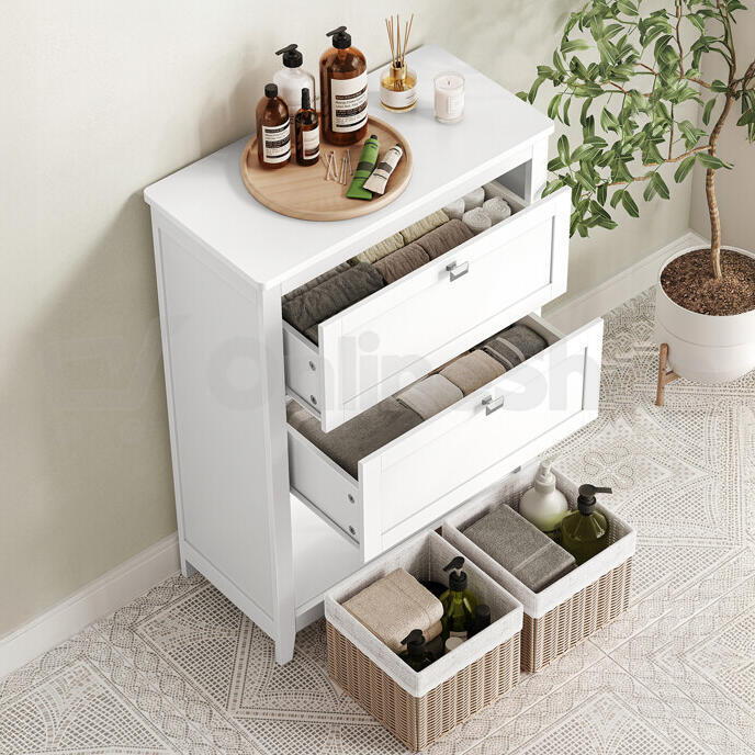Koupelnová skříňka 60x30x80cm, mdf, bílá, AUK-E1054 WT Autronic