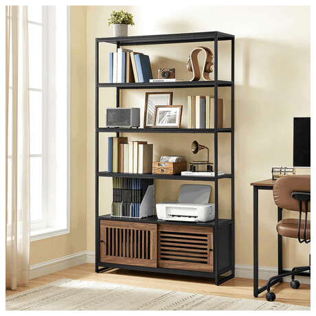 Regál, mdf, černá, AUR-E1121 BK Autronic