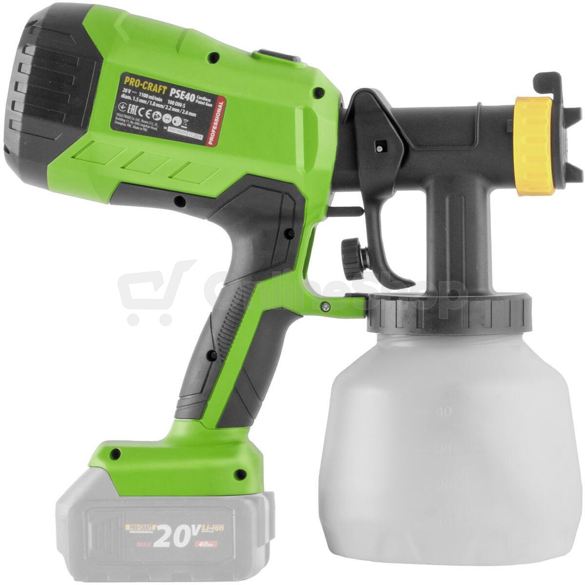 Aku stříkací pistole Procraft PSE40bb (bez baterie a nabíječky) / PSE40bb
