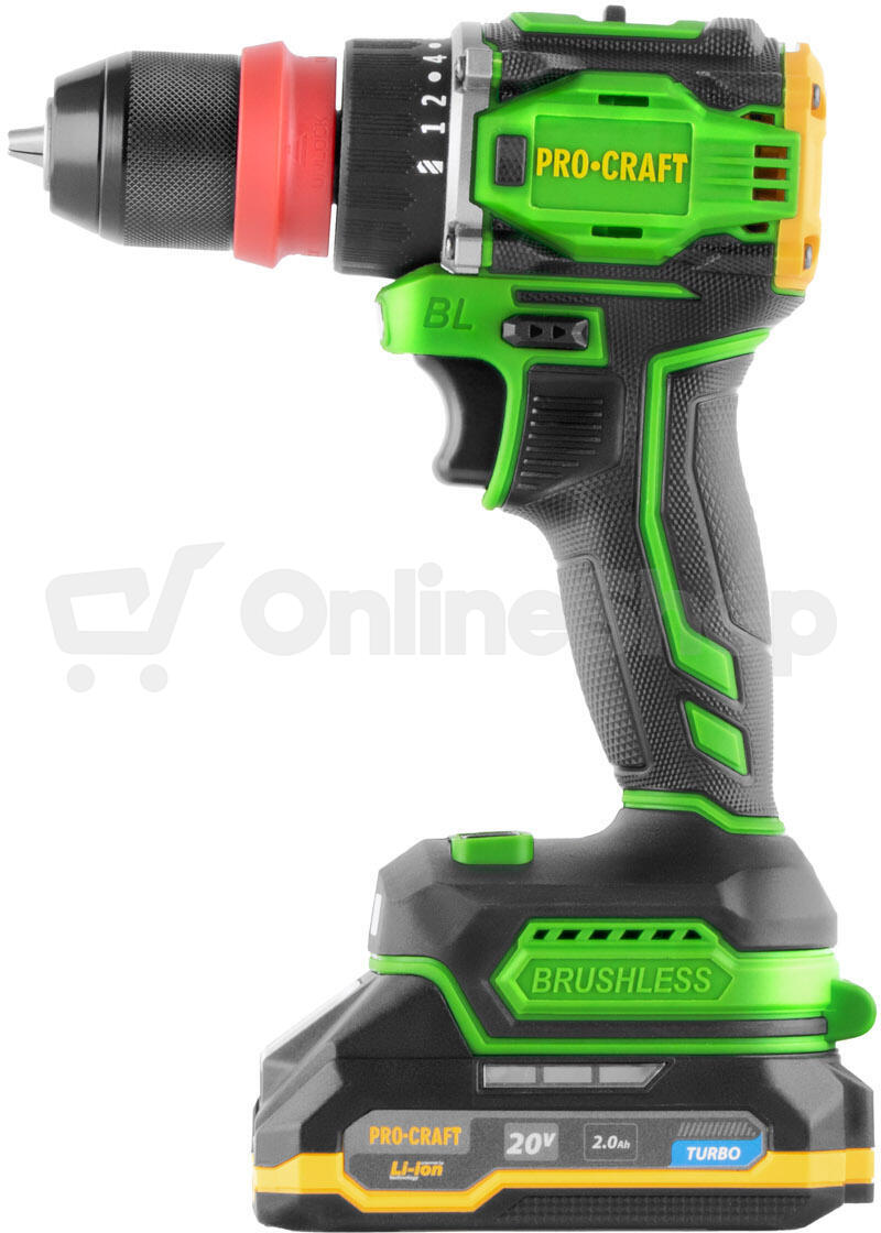 Aku vrtací šroubovák Procraft PA18ProDFR2 + sada bitů / PA18ProDFR2-1B-C