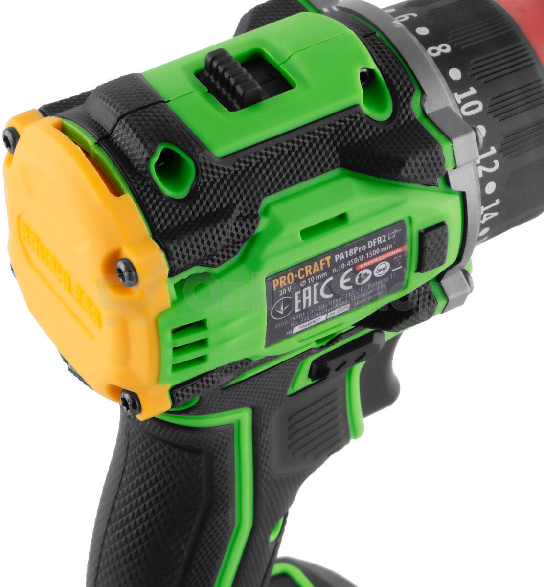 Aku vrtací šroubovák Procraft PA18ProDFR2 + sada bitů / PA18ProDFR2-1B-C