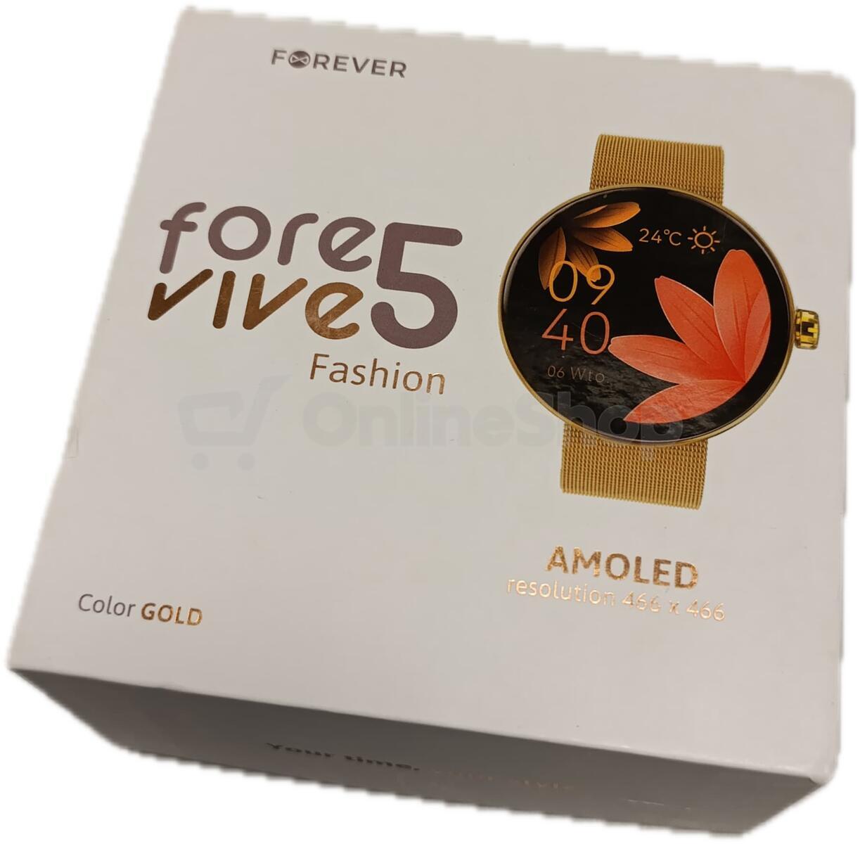 Chytré hodinky Forever ForeVive 5 SB-365 zlaté | Skutečná fotografie prodávaného kusu