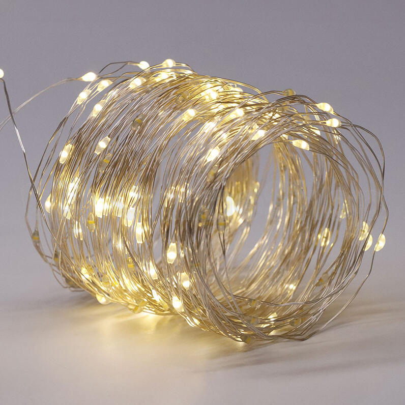 LED solární řetěz Solight WL919, 22 m, teplá bílá