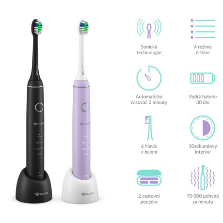 TrueLife SonicBrush Compact Duo Black / Lavender