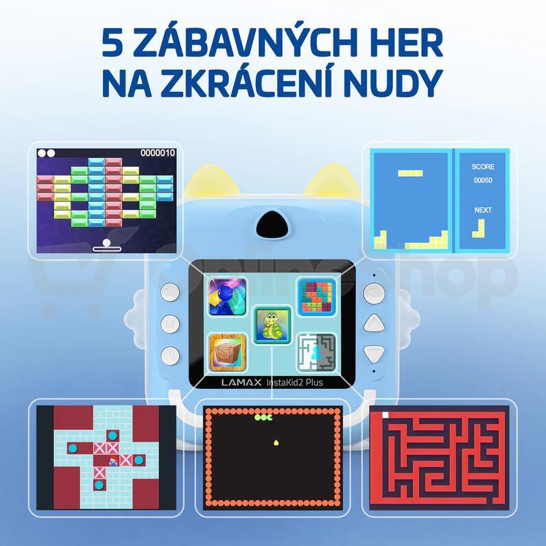 Dětský fotoaparát LAMAX InstaKid 2 AI Plus Blue