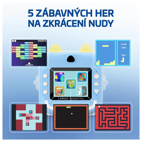 Dětský fotoaparát LAMAX InstaKid 2 AI Plus Blue