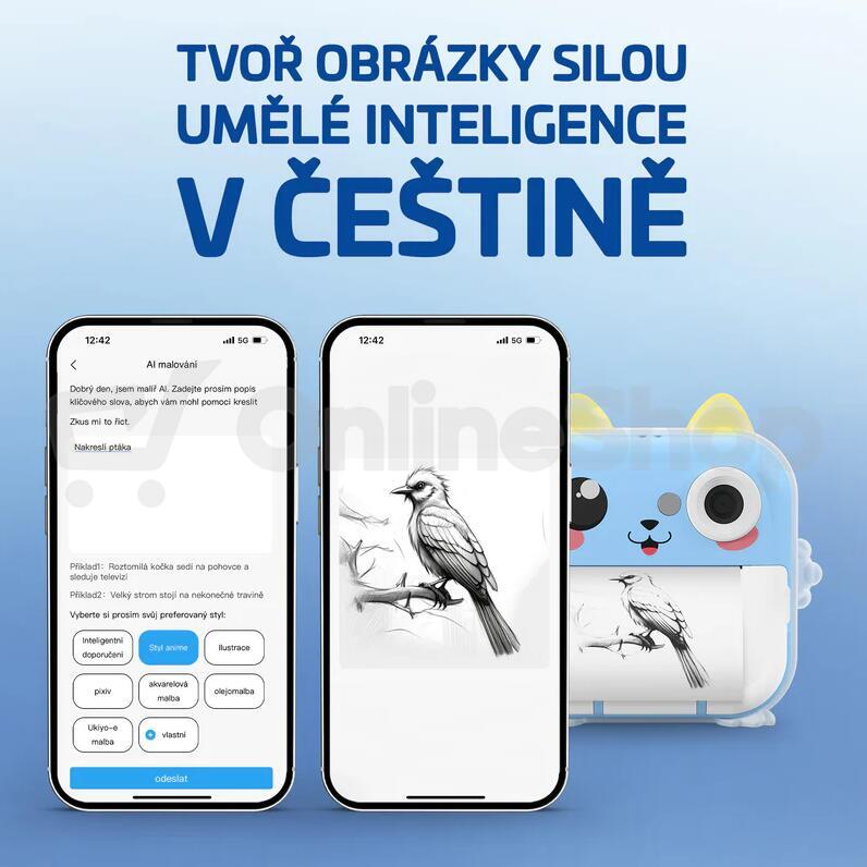 Dětský fotoaparát LAMAX InstaKid 2 AI Plus Blue