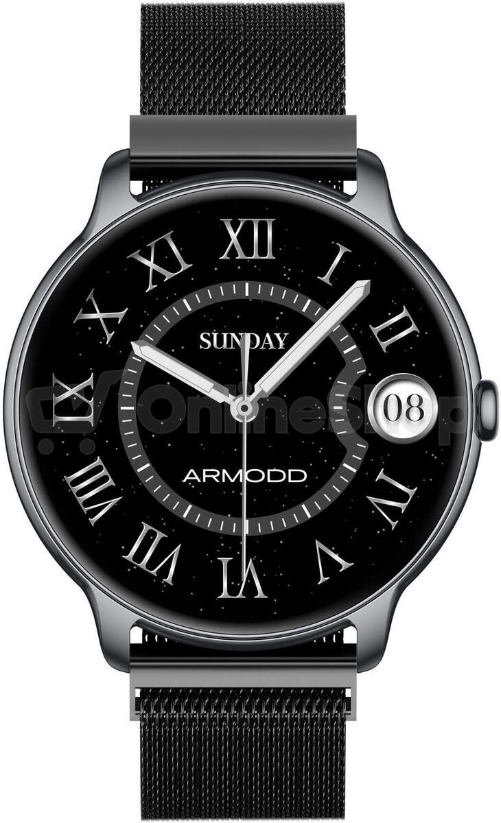 Chytré hodinky ARMODD Slim 9162, černý