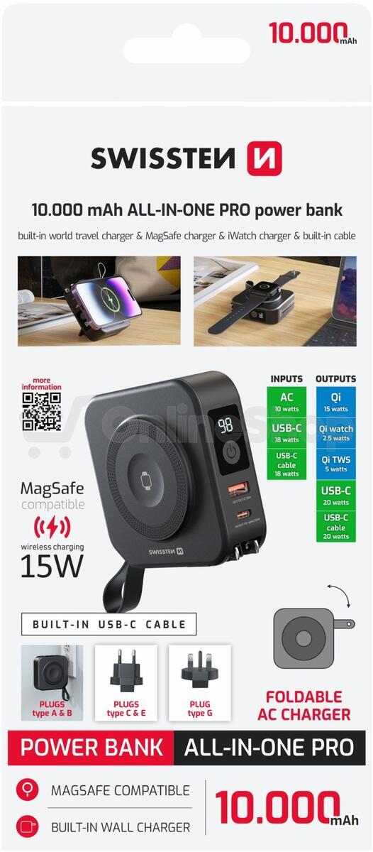 Power Bank Swissten All-in-One Pro 10000mAh