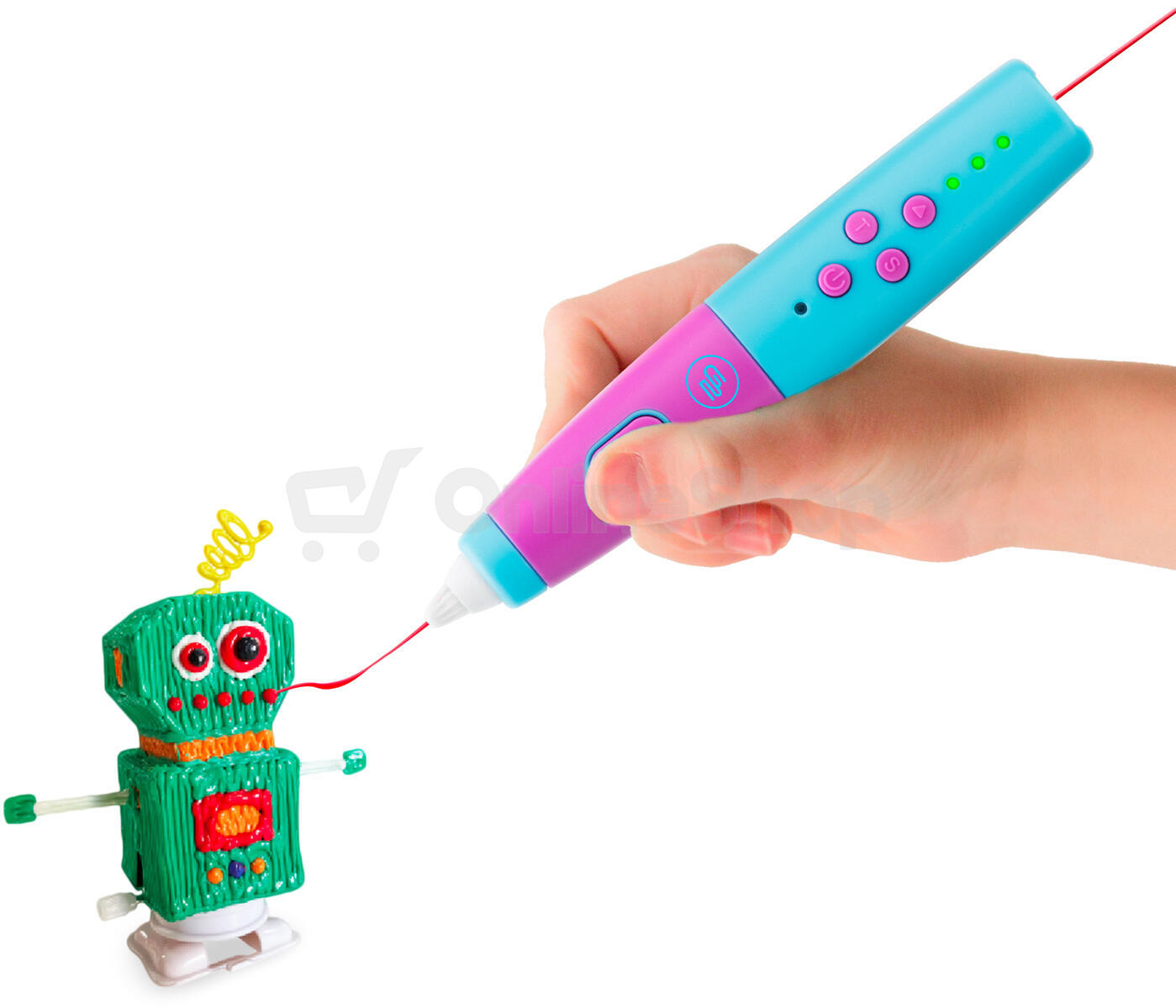 3D pero GoGEN BOB A BOBEK + 36 m náplní, 17 šablon, 3 strojky - modré