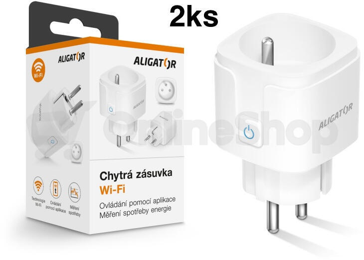 SADA Chytrých zásuvek Aligator Wi-Fi - 2ks