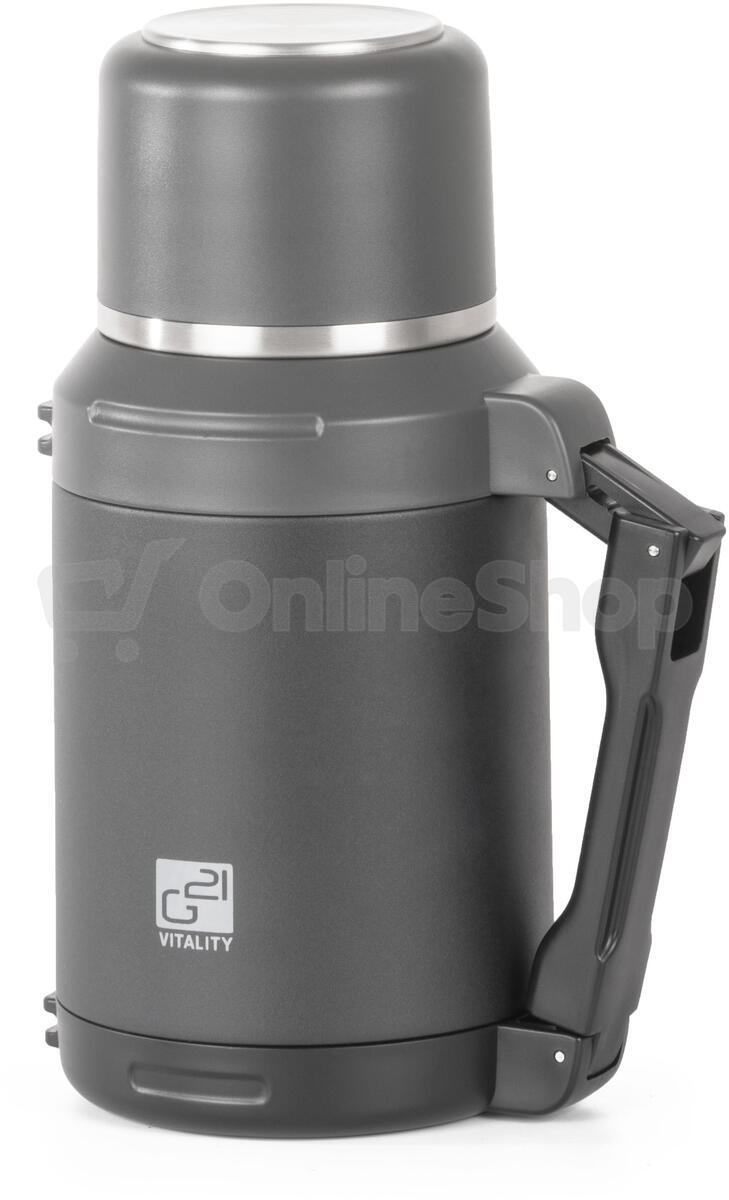 Termoska G21 nerezová 1200 ml, černo-šedá
