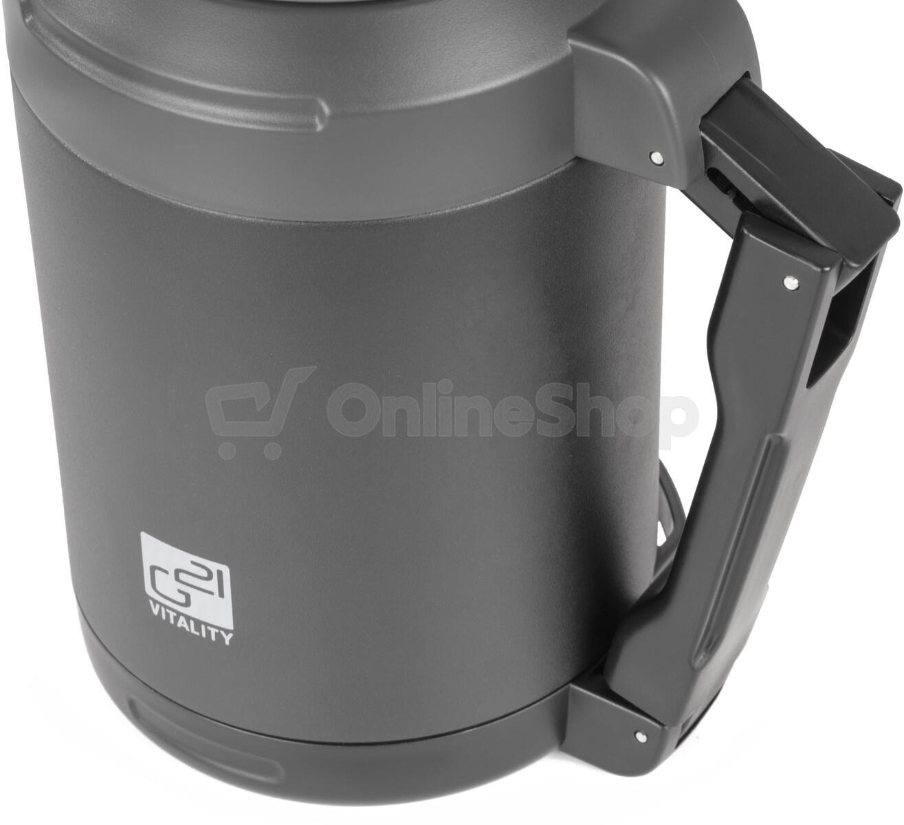 Termoska G21 nerezová 1200 ml, černo-šedá