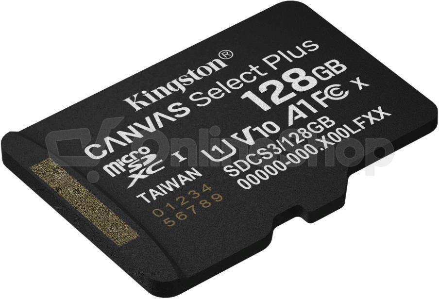 Kingston Canvas Select Plus/Micro SDXC/128GB/UHS-I U1 / Class 10 (SDCS3/128GBSP)