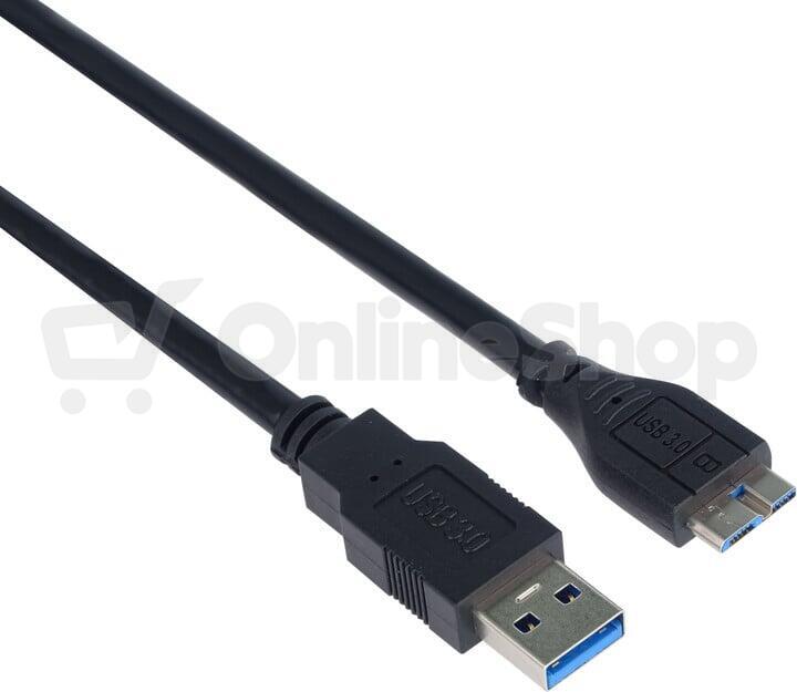 Kabel PremiumCord USB 3.0 - Micro USB 3.0 M/M 1m, černý