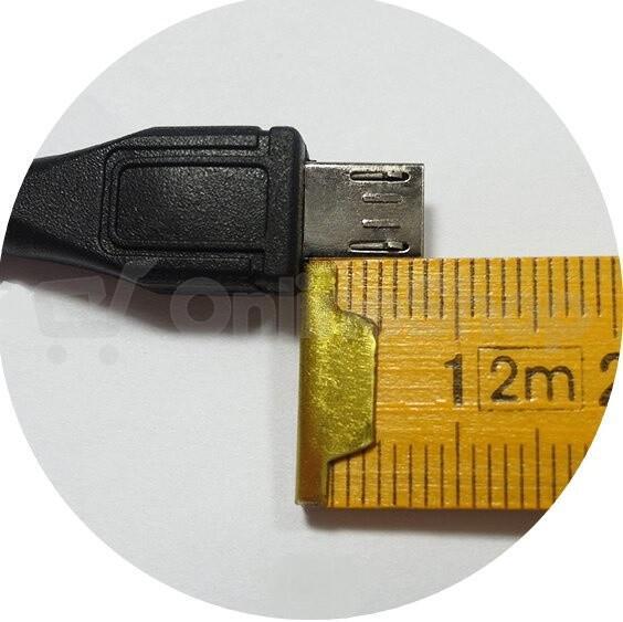 Kabel PremiumCord USB 2.0 - Micro USB 2.0 M/M 1,8m s dlouhým Micro USB konektorem, černý