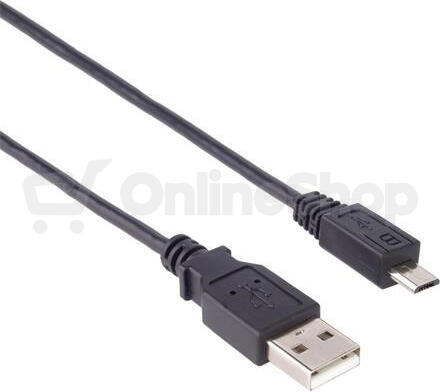 Kabel PremiumCord USB 2.0 - Micro USB 2.0 M/M 1,8m s dlouhým Micro USB konektorem, černý