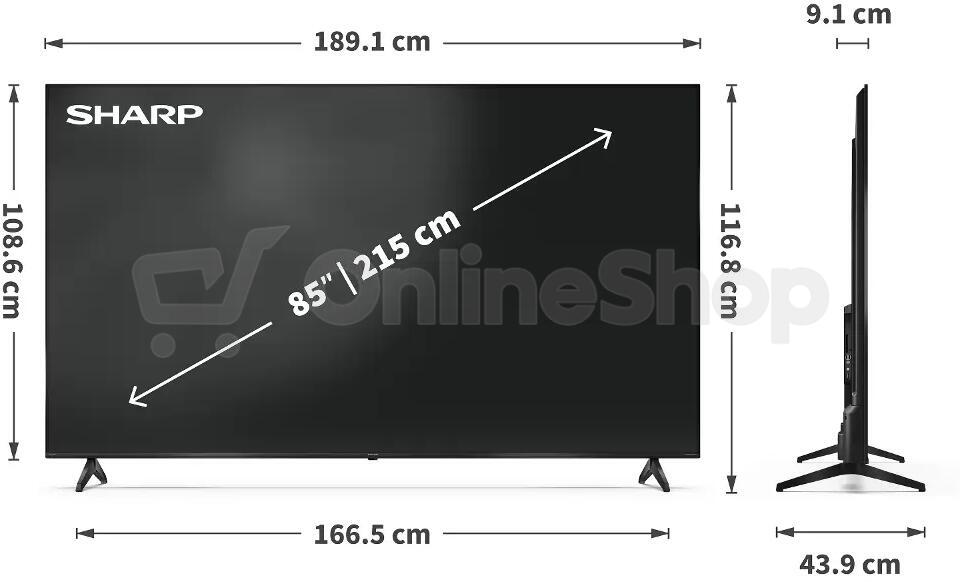 QLED televize Sharp 85HP5265E