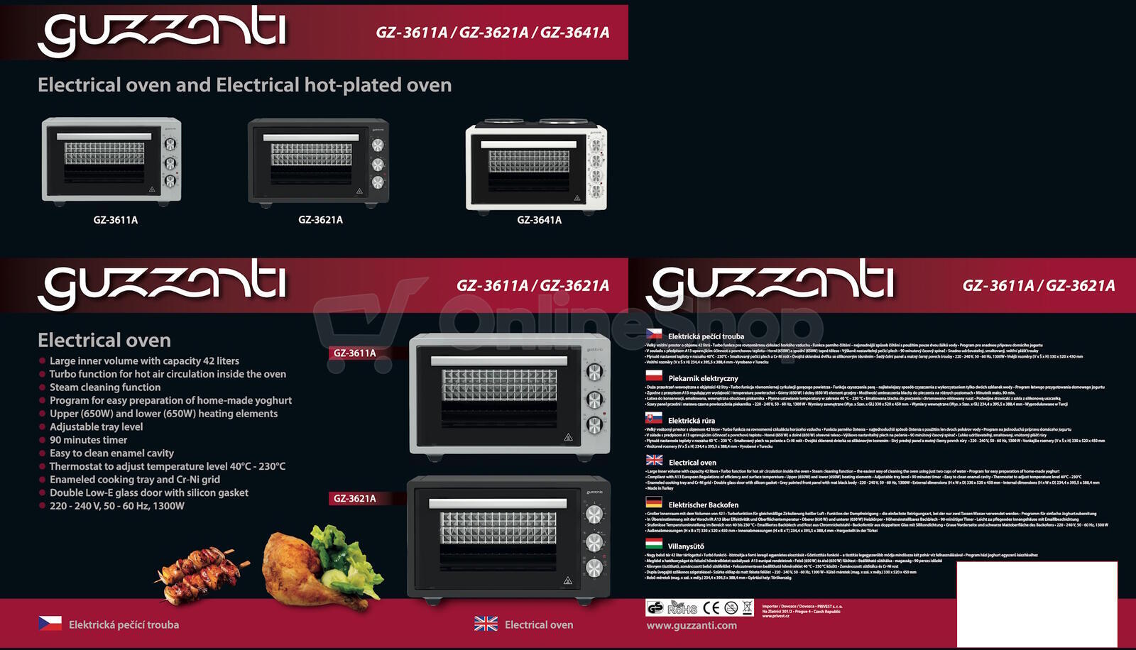 Elektrická trouba Guzzanti GZ 3611A