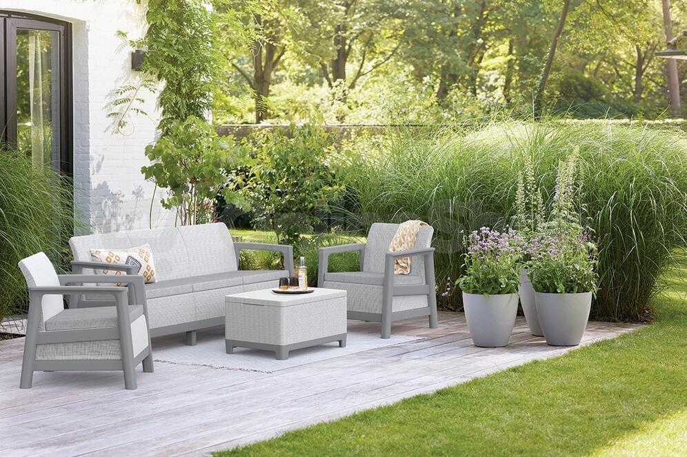 KETER SCANDI LINEA 3 SEATERS SET - Ash grey/Storm grey