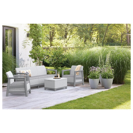 KETER SCANDI LINEA 3&nbsp;SEATERS SET -&nbsp;Ash grey/Storm grey (foto 5)
