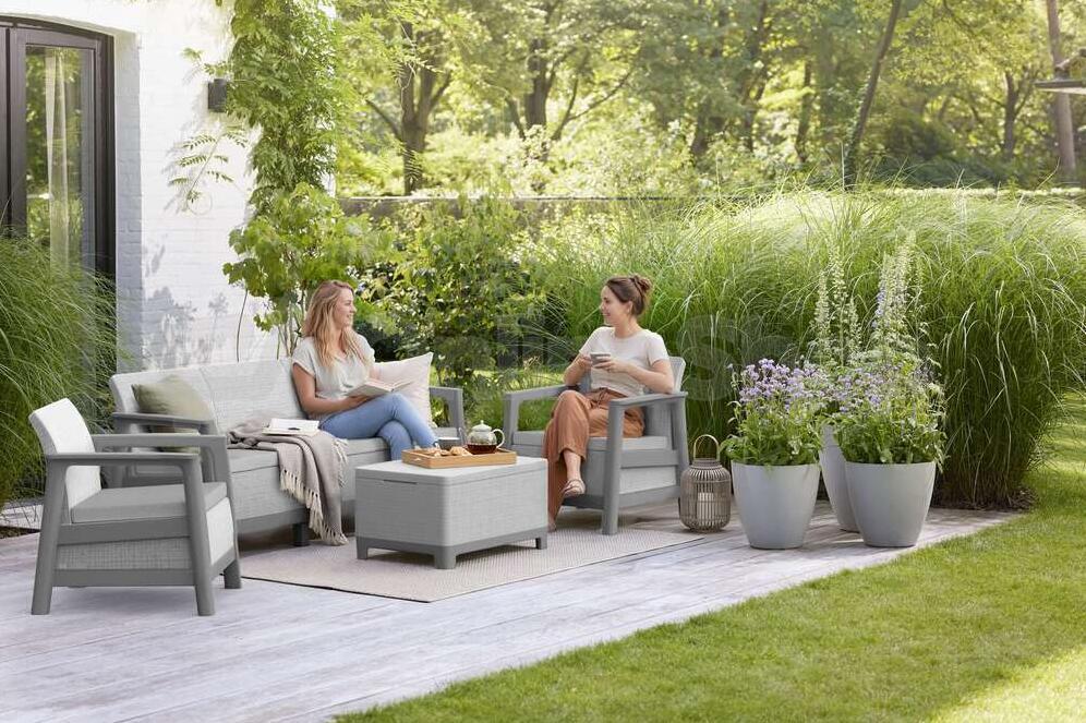 KETER SCANDI LINEA 3 SEATERS SET - Ash grey/Storm grey