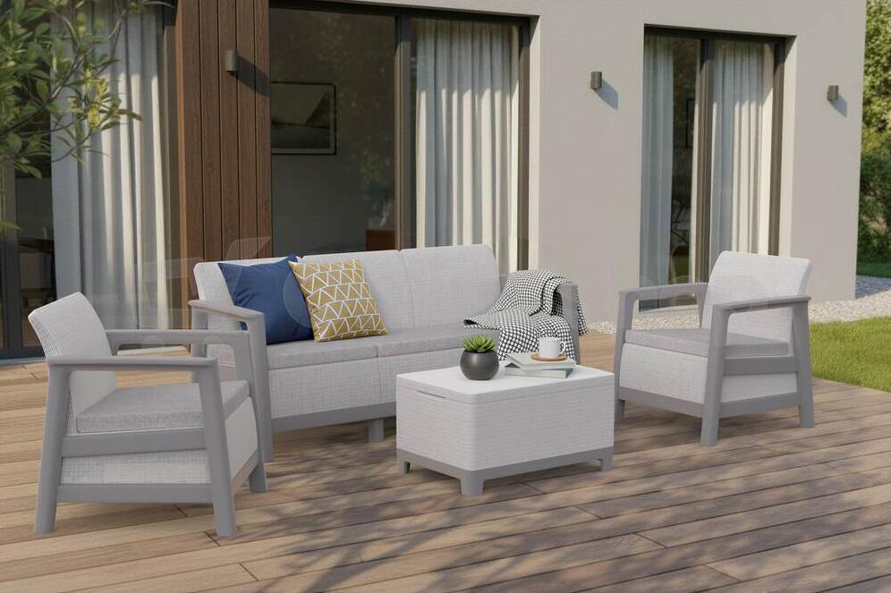 KETER SCANDI LINEA 3 SEATERS SET - Ash grey/Storm grey