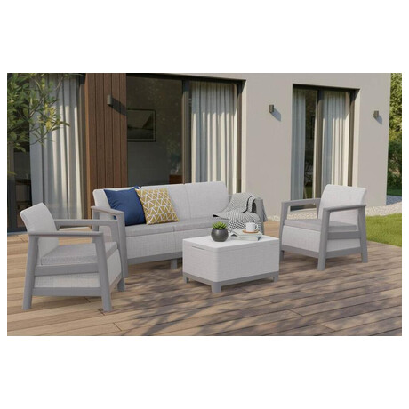 KETER SCANDI LINEA 3 SEATERS SET - Ash grey/Storm grey