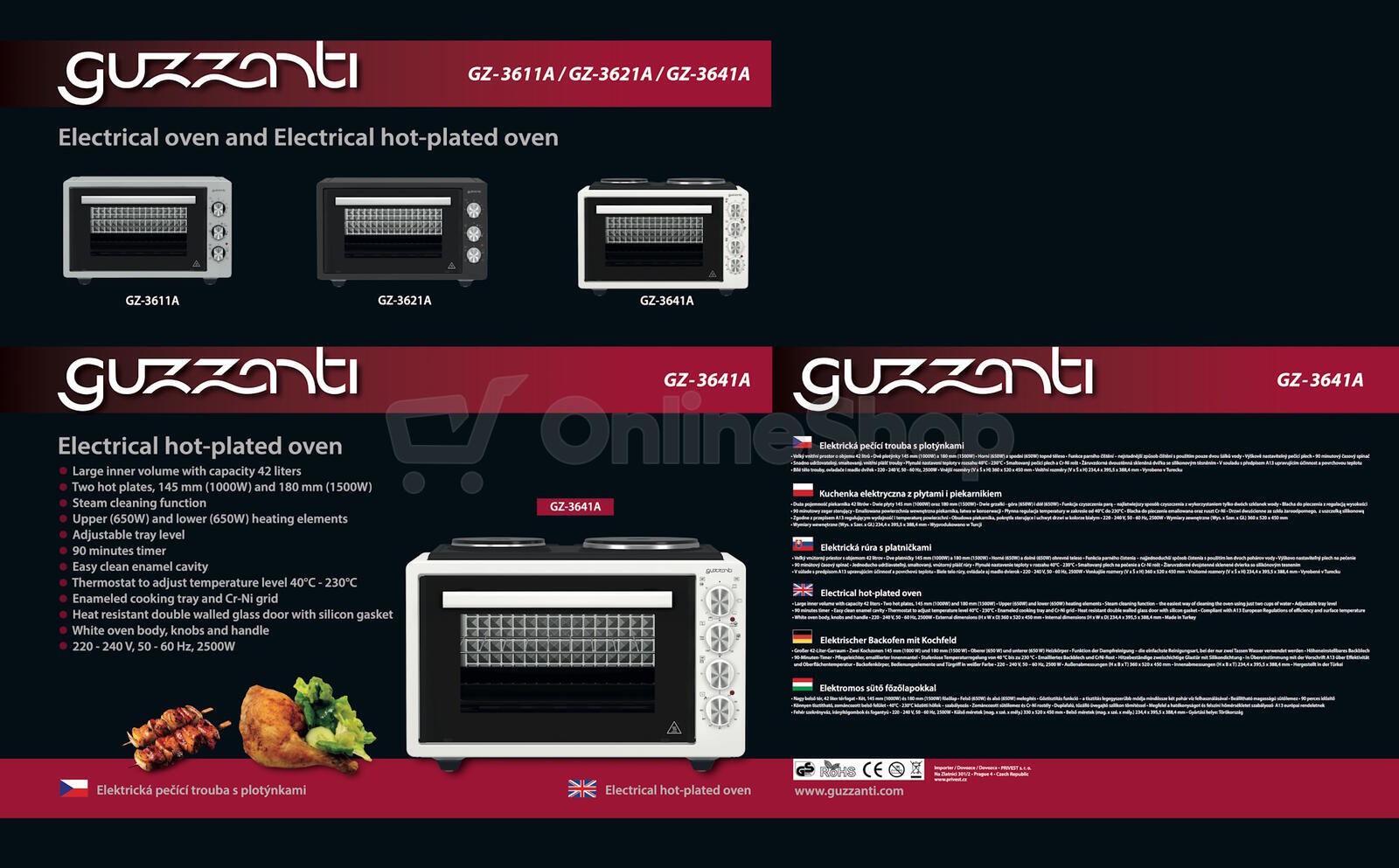 Elektrická trouba Guzzanti GZ 3641A
