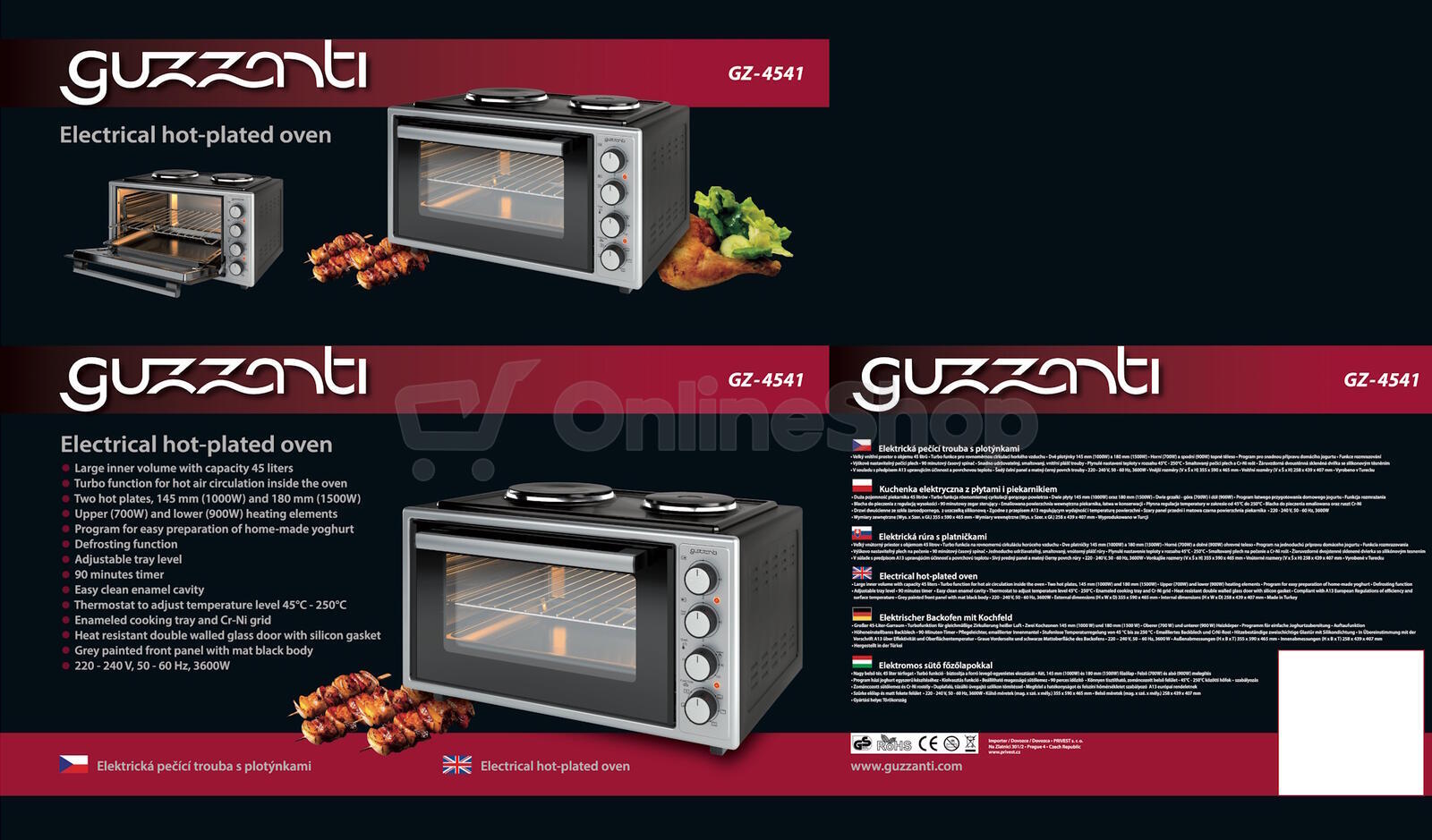 Elektrická trouba Guzzanti GZ 4541