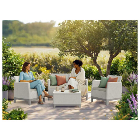KETER SCANDI FORMA SET - Pebble grey/Soft biege